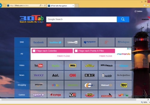 Come rimuovere 30Tab.com