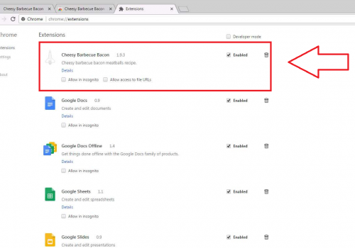 Remove Cheesy Barbecue Bacon adware