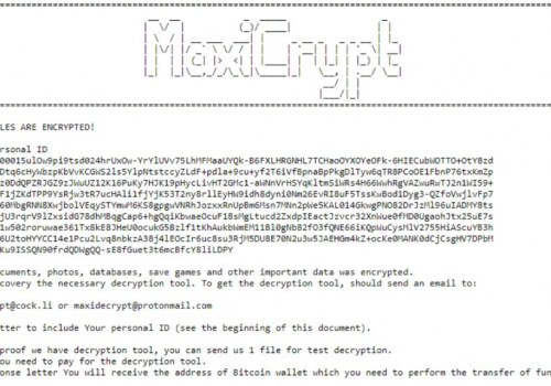 Eliminar MaxiCrypt ransomware