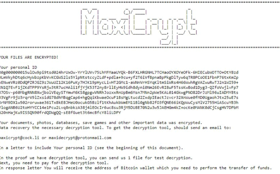MaxiCrypt ransomware