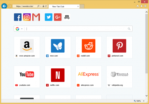 Newtab.club rimozione