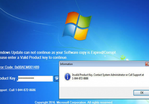 Remove Windows Product Key Expired Scam