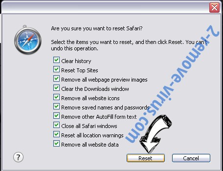 Jav123 virus Safari reset