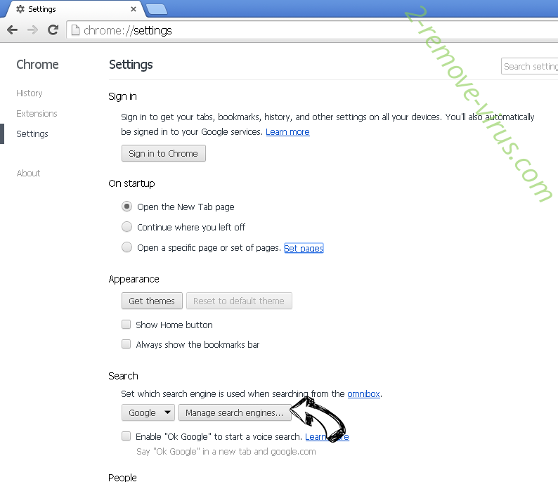 Trovi Search Virus Chrome extensions disable