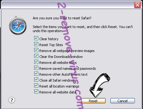 Trovi Search Virus Safari reset