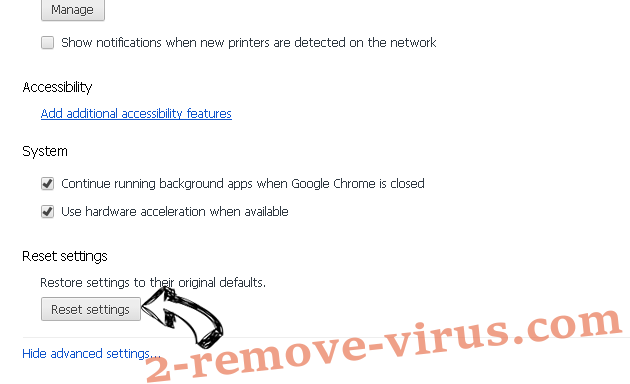 Search.combotab.com Virus Chrome advanced menu