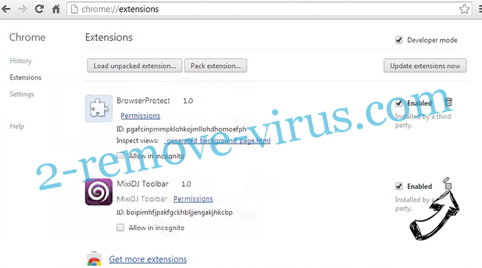 privatesearches.org Chrome extensions remove