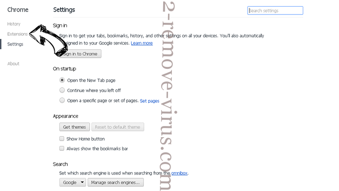 Newstrackr.co Chrome settings