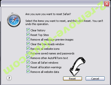 Search.combotab.com Virus Safari reset