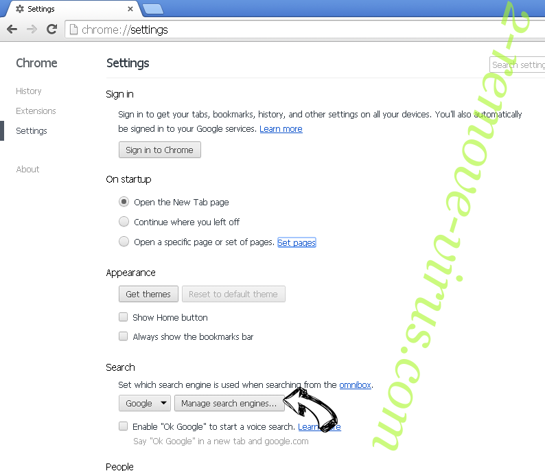 GUCE Virus Chrome extensions disable