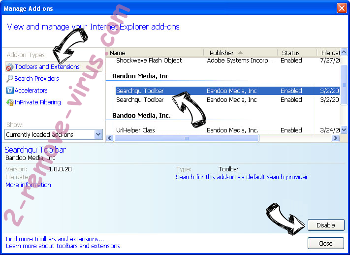 N213adserv.com virus IE toolbars and extensions