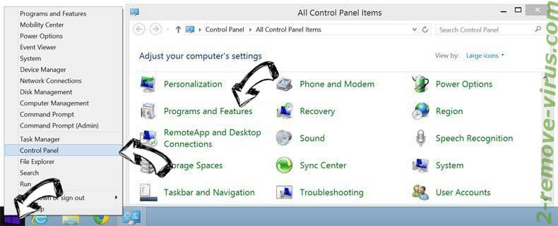 Delete 30Tab Safe Navigation redirect from Windows 8