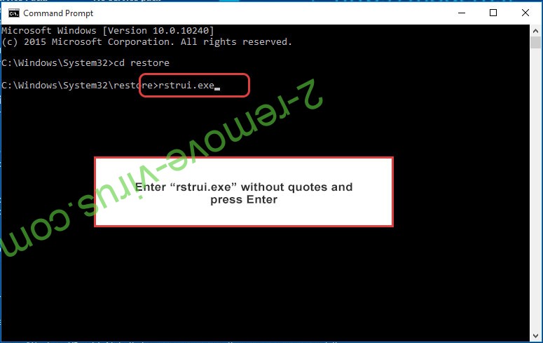 Delete .ShivaGood extension ransomware - command prompt restore execute