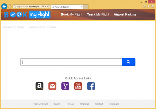 Rimuovere search.htrackmyflight.co