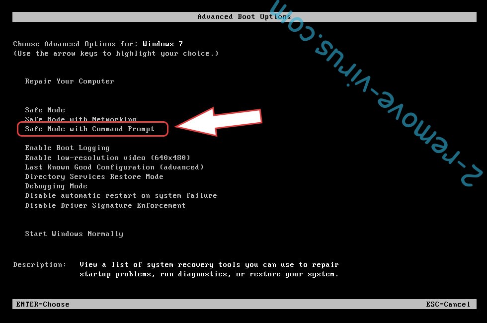 Remove Odstranit FilesLocker ransomware v2.0 - boot options