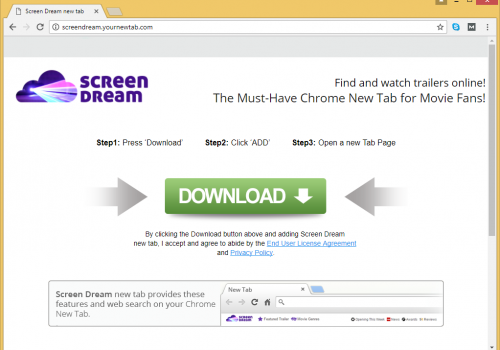 Rimuovere ScreenDream.YourNewTab.com