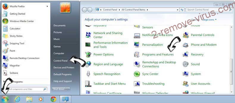 Uninstall N213adserv.com virus from Windows 7