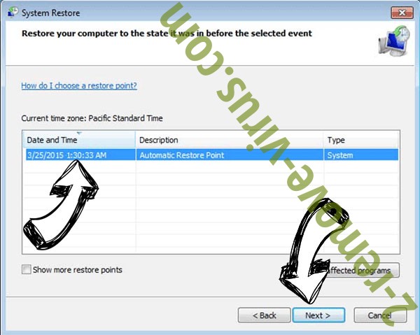 .SYS File Virus - restore point