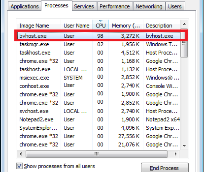 Bvhost.exe Removal