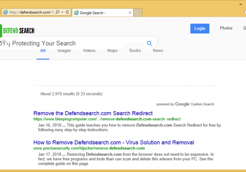 Come rimuovere DefendSearch.com