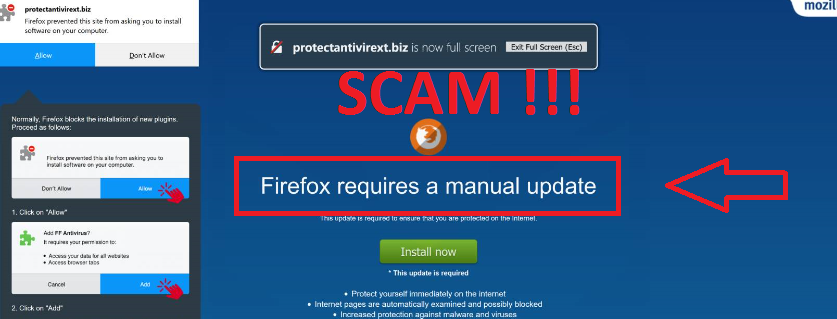 Firefox Requires A Manual Update scam