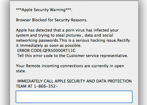 Remove Immediately Call Apple Support Virus
