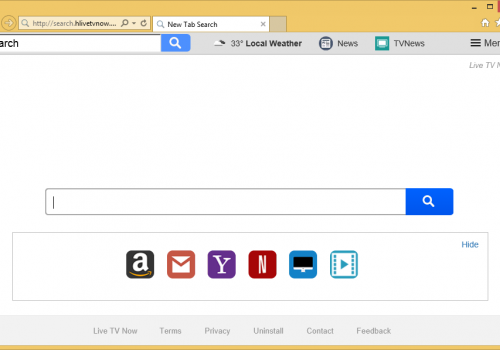 Rimuovere Search.hlivetvnow.co