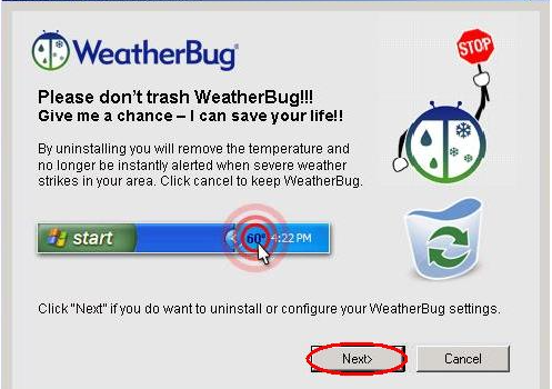 Remove WeatherBug virus