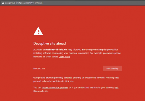 Come rimuovere Website445-info.win