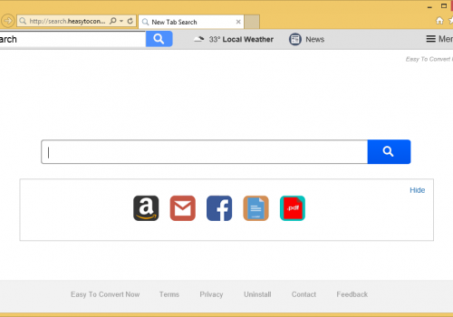 Come rimuovere Search.heasytoconvertnow.com