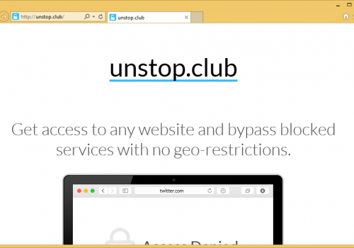 Rimuovere Unstop.club