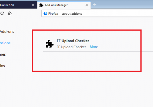 Remove FF Upload Checker adware