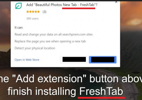 FreshTab New Tab Removal