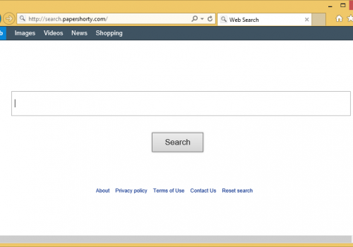 Come rimuovere Search.papershorty.com