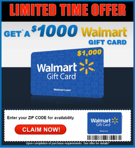 1000 Walmart Gift Card Winner ads