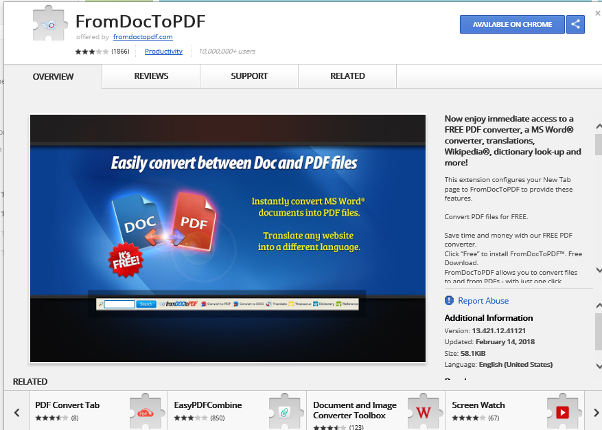 Convert Doc to PDF New Tab