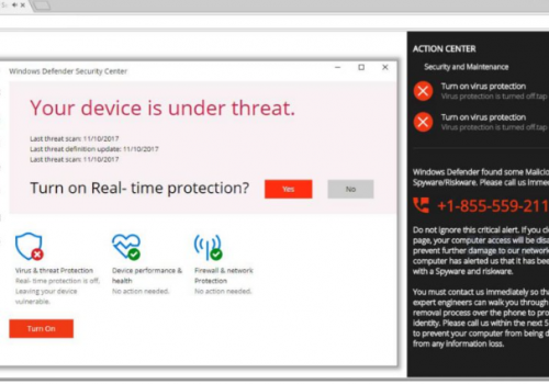 Remove Defender Security Center Scam