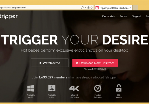 Rimuovere Istripper.com Virus