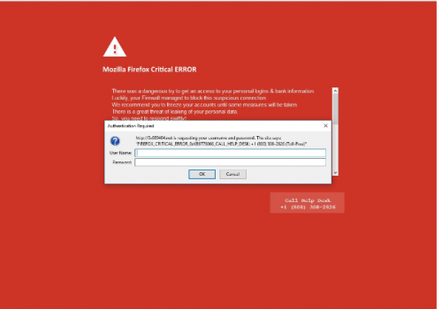Remove Mozilla Firefox Critical ERROR Virus