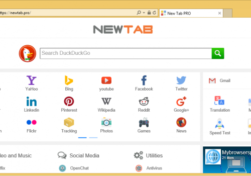 Rimuovere NewTab.Pro