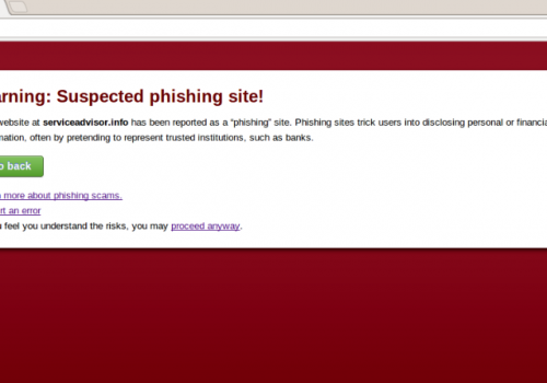 Rimuovere Serviceadvisor.info