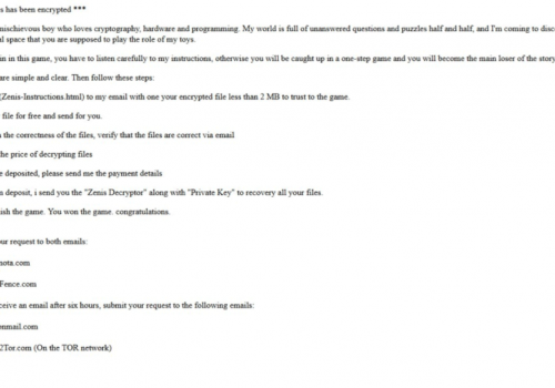 Eliminar Zenis Ransomware