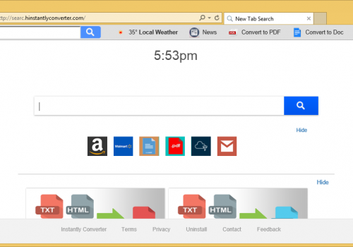 Rimuovere Searc.hinstantlyconverter.com