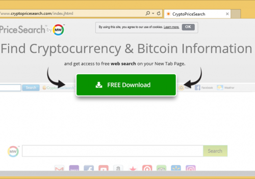 Rimuovere CryptoPriceSearch Toolbar