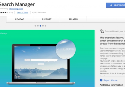 Rimuovere My Search Manager search