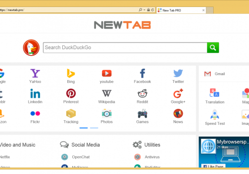 Rimuovere Newtab.pro Redirect Virus