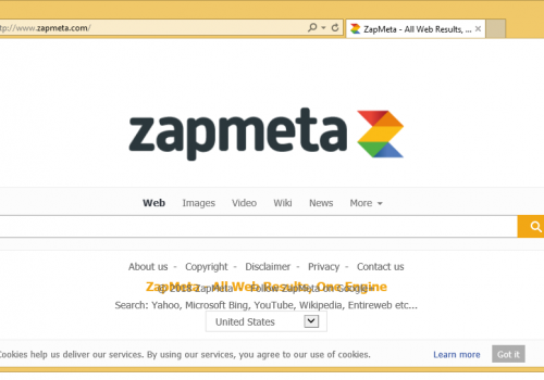 Rimuovere Zapmeta.com