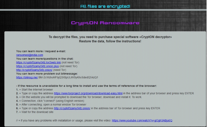 Ransomed@india ransomware