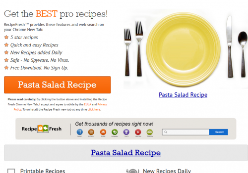 Rimuovere Recipe Fresh Virus